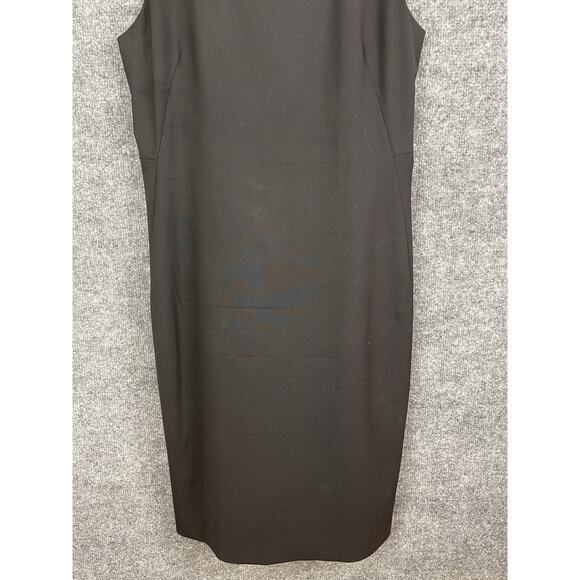 Theory Black Dress Women's Size 6 Pencil Sleeveless Work Wear Virgin Wool - Picture 3 of 12